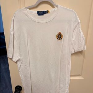 Ralph Lauren White Tee with Embroidered Crest
